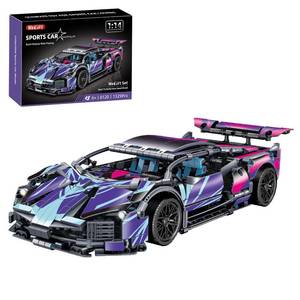 lot 15750 image: WINGIFT 1329 Piece Sports Car Building Blocks Toys Boys or Adults Kits, 114 Race Car Model Building Set, Adult Collectible Model Cars Set to Build, STEM Super Cars Sets for Boys Girls Age 6-12, 8-14 - Retail $30