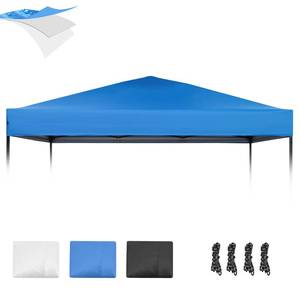 lot 15751 image: 1010 Canopy Replacement Top, Pop Up Canopy Replacement Tent Cover for Straight Leg Frame, Waterproof Canopy Top Cover for Garden Patio Camping (Top Only)(Blue) - Retail $28
