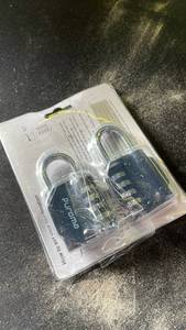 lot 16005 image: Puroma 4-Digit Resettable Combination Lock, 2 Pack - Retail $12