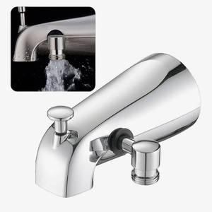 lot 2489 image: Tub Spout Diverter with Shower Hose Adapter Connection - Chrome Bath Faucet fit for 12 and 34in IPS Pipes  Easy Installation and Corrosion Resistant Design - Retail $35in