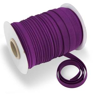 lot 2491 image: Tewadoo Bias Tape Double Fold 12 Inch - Purple 55 Yards Polyester Binding Tape for Sewing, Quilt Binding, Hemming, Seaming and Fabric Piping - Retail $16