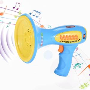 lot 2496 image: Kidzlane Voice Changer for Kids - Megaphone with LED Lights and 5 Sound Effects - Voice Changer Toy for Boys and Girls Age 5 and Up - Blue - Retail $16