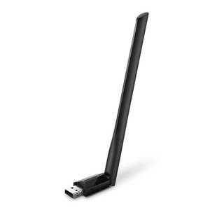 lot 4237 image: TP-Link AC600 USB WiFi Adapter for PC (Archer T2U Plus)- Wireless Network Adapter for Desktop with 2.4GHz, 5GHz High Gain Dual Band 5dBi Antenna, Supports Win11108.187XP, Mac OS 10.9-10.14, Black - Retail $15