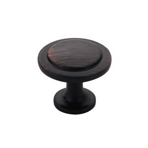 lot 4254 image: Alzassbg 25 Pack Oil Rubbed Bronze Cabinet Knobs, 1-14 Inch Diameter Round Kitchen Knobs for Cabinets and Drawers AL6012ORB - Retail $36