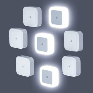 lot 4262 image: Sujeet Night Light, Night Lights Plug into Wall 8 Pack, Nightlight Night Light for Adults, Plug in Night Lights for Bathroom Bedroom Soft White - Retail $9