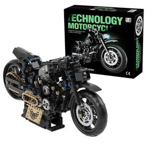 lot 4283 image: RiceBlock Motorcycle Toys Building Blocks Set, 18 Scale Model Gift, Suitable for Motorcycle Models for Boys Age 8-12, 575 Pieces - Retail $22