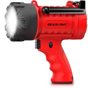 lot 4285 image: GearLight Waterproof LED Spotlight Flashlight Fatherfts Day Gifts for Dad - High Lumen Spot Light for Outdoor Camping Accessories, Boating Gifts for Men, Husband, Floating Handheld Flash Lights - Retail $33