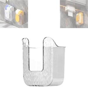 lot 4289 image: Kitchen Wipes Storage Box, 2024 New Non-Slip Flushable Wipes Holder for Bathroom Toilet, Wall-Mounted Clear Wet Tissue Dispenser Container Box No Punching Refillable Keeps Baby Wipes Fresh Case - Retail $6