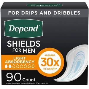 lot 5486 image: Depend Menfts Incontinence Guards Pads - Maximum Absorbency - 90ct - Retail $21