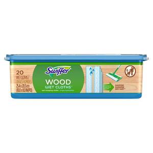 lot 5503 image: Swiffer Sweeper Wet Wood Floor Mopping cloths, 20 count - Retail $9