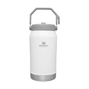 lot 5511 image: Stanley IceFlow Flip Straw Jug with Handle 64 oz Twist On Lid and Flip Up Straw  Leak Resistant for Travel and Sports  Insulated Stainless Steel  BPA-Free Polar - Retail $73