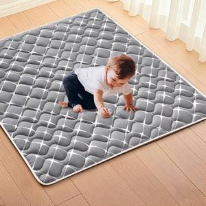 lot 5518 image: High-Density Foam Baby Play Mat, 36x36 Inches Thicken One-Piece Comfortable and Soft Playmat, Non Slip Machine Washable Floor Mat for Infants, Tapete para Bebes,Toddlers - Retail $16