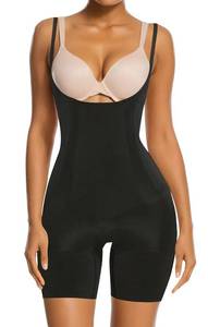 lot 16454 image: SHAPERX Shapewear for Women Tummy Control Open Bust Thigh Slimmer Body Shaper, SZ2490293-Black-L - Retail $44