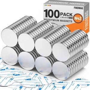lot 16490 image: FINDMAG Magnets with Double-Sided Adhesive, Magnets for Office, Fidge, 100 Pack - Retail $90