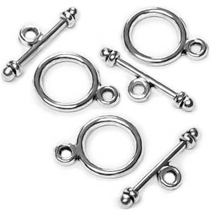 lot 20003 image: Heatherfts cf 130 set Toggle Jewelry Clasps Necklace Toggle Clasp Silver Toggle Clasps for Jewelry Making - Retail $10