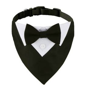lot 20004 image: ADOGGYGO Formal Dog Tuxedo, Wedding Dog Collar with Bow Tie, Adjustable Pet Wedding Collar Bandana for Small Medium Large Dogs (Small, Black) - Retail $13