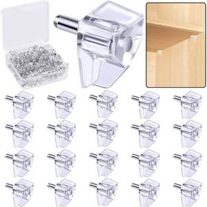 lot 20037 image: 3 Millimeters or 18 Inch Shelf Support PegSupport Cabinet Shelf PinsClear Plastic Replacement Peg Cabinet Shelf Supports Pins Shelf Holder Locking Pins (19 Pieces) - Retail $9