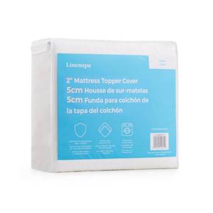 lot 20044 image: Linenspa Mattress Topper Cover, Twin XL, 2 Inch, Machine Washable - Breathable - Non Slip - Cover for Mattress Topper with Zipper - Topper Cover Only