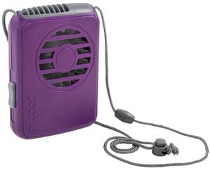 lot 20062 image: O2COOL Battery Powered Deluxe Necklace Fan For Personal Cooling With Adjustable Lanyard (Purple) - Retail $10