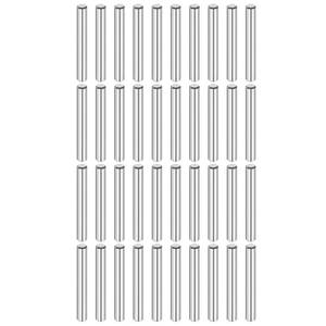 lot 20075 image: uxcell 40 Pcs 4 mm x 25 mm Dowel Pins 316L Stainless Steel Cylindrical Dowel Pins Shelf Support Peg Pin Rod Fasten Elements Metal Shelf Pegs Silver Tone - Retail $8