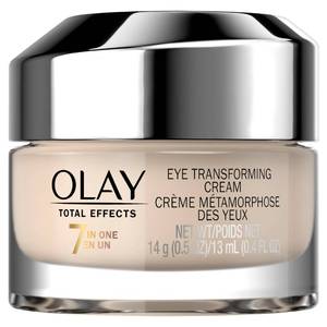 lot 20079 image: Olay Eye Cream, Total Effects Anti-Aging Treatment, 7-in-1 Hydrating, Evens Tone, Brightens, Smooths Line Lines, Minimizes Look of Pores, Firms, Reduces Dark Spots - Fast Absorbing, 0.5 Oz - Retail $18