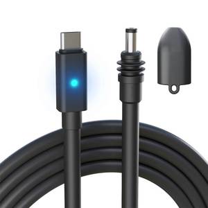 lot 20081 image: Klutchtech for Starlink Mini Cable 2M6.5FT, Starlink Mini USB C Cable Cord with Indicator Light 16AWG, USB C to DC Power Cord with Caps Waterproof 2M6.5FT - Retail $14