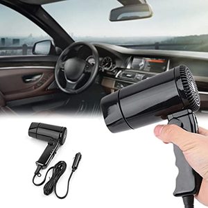 lot 20098 image: TOTMOX Car Hair Dryer HotandCold Folding Portable Car Hair Dryer Window Defroster for Camping Travel Hairdryer Fast Drying, Compatible with most vehicles with 12 V car cigarette lighter socket - Retail $34