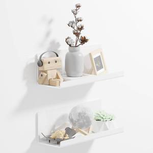 lot 9657 image: Acrylic Floating Shelves, White, 12�, Set of 2 (Adhesive) - percent