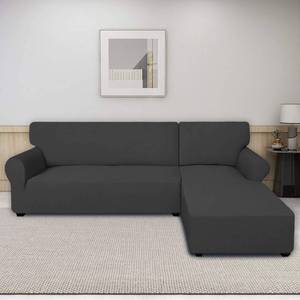 lot 9662 image: Purefit L-Shape Sofa Cover, Grey