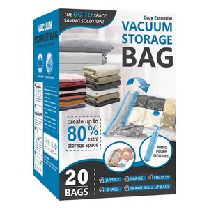 lot 15745 image: Cozy Essential Vacuum Storage Bag, 20 Bags - Retail $8