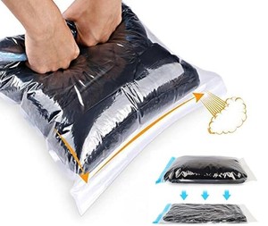lot 2415 image: Blue Travel Compression Storage Bags - Retail $17