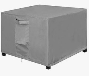 lot 2419 image: Gray Patio Ottoman Cover 25x25x17 - Retail $15