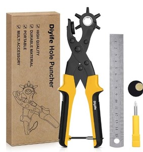 lot 2430 image: New Revolving Hole Punch - YellowBlack - Retail $15