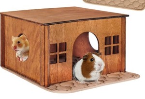 lot 6190 image: Wooden House Hideout for Small Pets - Retail $15