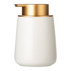 lot 13113 image: Enra Ceramic Soap Dispenser,12 oz Hand Lotion Dispenser with Gold Pump,Refillable Dish Soap Dispenser,Modern Liquid Soap Dispenser for Bathroom,Kitchen with Easy-to-Press Pump - Retail $20