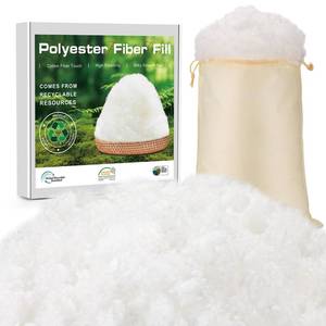 lot 13123 image: GarfxG Polyfill Stuffing, 1.1 LB Premium Polyester Fiber Fill, Plant Fiber Filling with Certificate for Couch, Plush Pillows, Cushion, Stuffed Animals, Cloud Decorations, Machine Washable - Retail $17