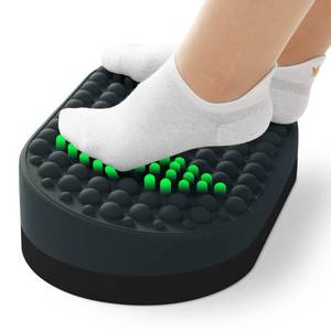 lot 13132 image: Dikdoc Foot Rest for Under Desk at Work, Home Office Foot Stool, Ottoman Foot Massager for Plantar Fasciitis Relief, Soft Silicone Footrests, Anti-Fatigue Fidget Toy (Gray) - Retail $40