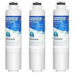 lot 14281 image: WSKFDTI DA29-00020B Replacement for Samsung Water Filter DA29-00020B, HAF-CINEXP, RF28HFEDBSR, RF263TEAESG, RF263BEAESR, RF28HDEDBSR, HAF-CIN, RF4287HARS, RF4267HARS, DA97-08006A, 3 Filters - Retail $20