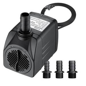lot 14292 image: 400GPH Ultra Quiet 1500LH 25W Submersible Water Pump with 6.6ft High Lift for Fountains, Hydroponics, Ponds, Aquariums, Fish Tank (used) - Retail $17