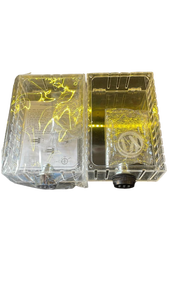 lot 15826 image: Clear Acrylic Lockable Storage Container 2pk - Retail $45