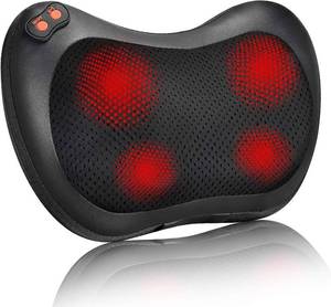 lot 15845 image: iKristin Back Massager, Shiatsu Neck Massager with Heat, Electric Back Massager for Shoulder, Back, Leg, Deep Tissue Kneading Massage to Relief Muscles, Massage Pillow for MomDadWomenMen - Retail $29