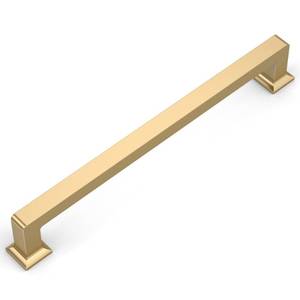 lot 15865 image: Amerdeco 10 Pack Champagne Bronze Cabinet Pulls 6.3 Inch(160MM) Hole Centers Kitchen Cabinet Handles Cabinet Hardware Kitchen Handles for Cabinets Cupboard Handles Drawer Pulls ZH0019� - Retail $46