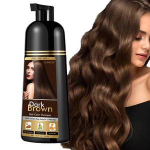 lot 15866 image: COSMTEK Dark Brown Hair Dye Shampoo for Gray Hair, Instant Natural Hair Color Shampoo for Women and Man, 3-In-1 and Semi-Permanent, Herbal Ingredients and Ammonia-Free, Fast Acting and Long Lasting&nbsp
