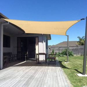 lot 15871 image: SUNNY GUARD Sun Shade Sail 10ft x 13ft Rectangle Sand UV Block Sunshade for Backyard Yard Deck Patio Garden Outdoor Activities and Facility(We Make Custom Size) - Retail $28