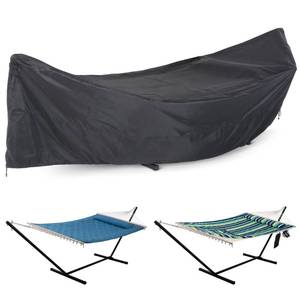 lot 15874 image: ANOW Upgraded Waterproof Hammock Cover, Thickened PU Protective Cover Included Adjustable Buckle Strap for 12FT Hammock Stand, Black - Retail $40