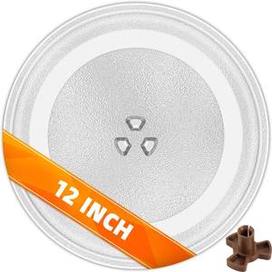 lot 15892 image: 12 Microwave Replacement Turntables, Microwave Glass Plate Compatible with Replacement Part of W11367904 W10337247 AP6892124 W11335034 WPW10337247 etc � Dishwasher Safe - Retail $20in