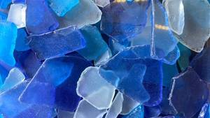 lot 16121 image: Tumbled Sea Glass Collection - Mixed Blue Tones - Retail $25