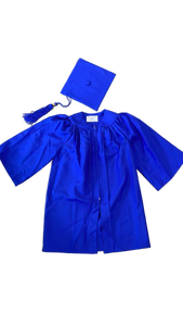 lot 16140 image: Royal Blue Graduation Cap and Gown Set - Retail $25