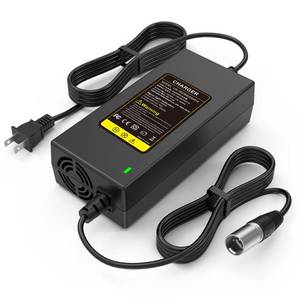 lot 16144 image: 24V 5A 3-Pin Male XLR Connector Battery Charger for Lakematic, Pride Mobility, Jazzy Power Chair, Drive Medical, Golden Technologies, Shoprider, Rascal 200T500T301 PC 24BC5000TF-1 - Retail $30