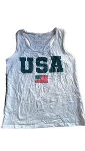 lot 16146 image: Patriotic USA American Flag Tank Top L - Retail $25